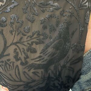 Blackmilk Sheer Leggings with Bird and Leaf Design